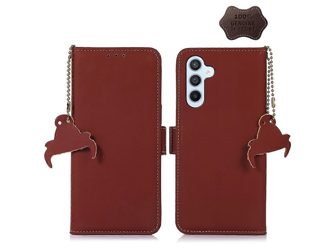 Capa Couro Magnética Com Bloqueio Rfid Para Samsung Galaxy S22 5g, Elysve