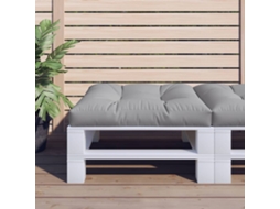 Vidaxl Almofadão Para Sofá De Paletes 70x70x12 Cm Tecido Cinzento