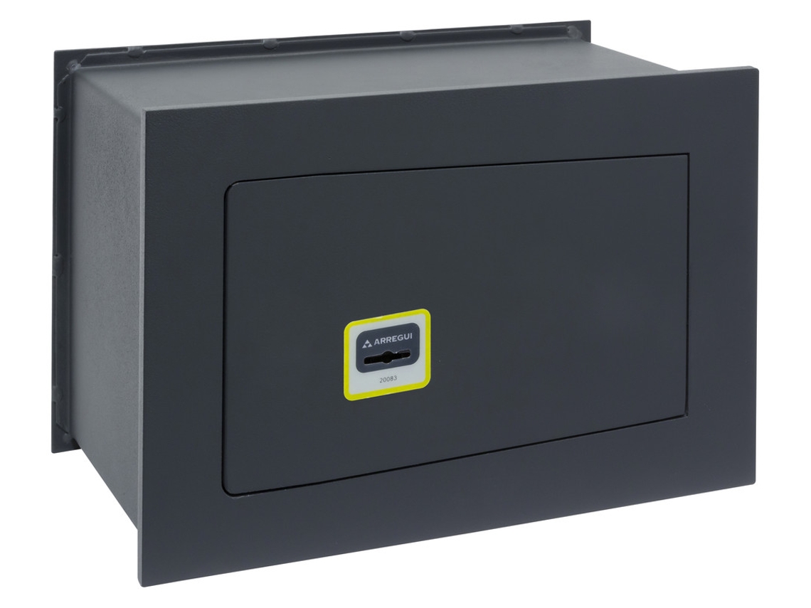 Cofre de parede Arregui Ideal 10 com fechadura de chave, caixa de segurança para casa e empresa, fácil de usar, alto nível de segurança.