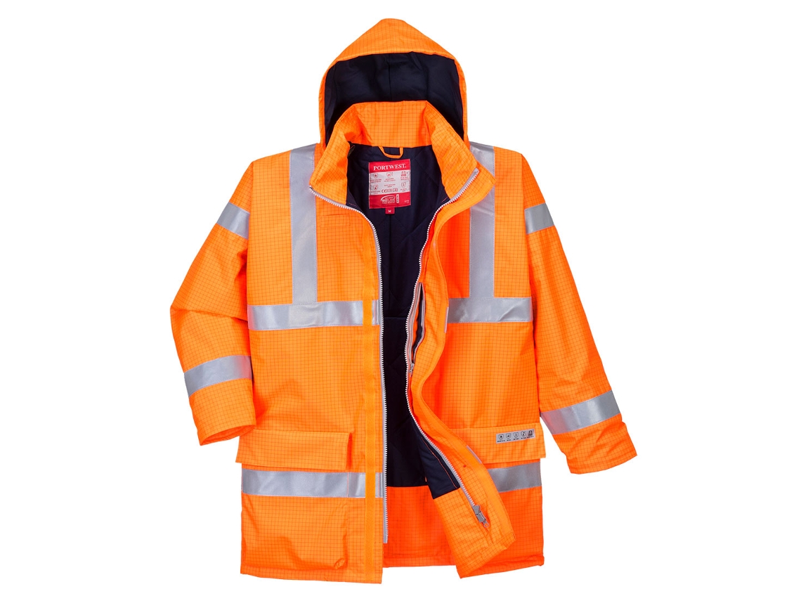 Parka Bizflame Rain De Alta Visibilidade - Resistente A Chamas E Antiestática Amarelo / S
