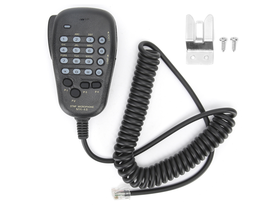 Microfone Handheld Com Alto-falante Dtmf 6 Pinos Botão Para Ft-1500 Ft-1802 Mh-48a6j