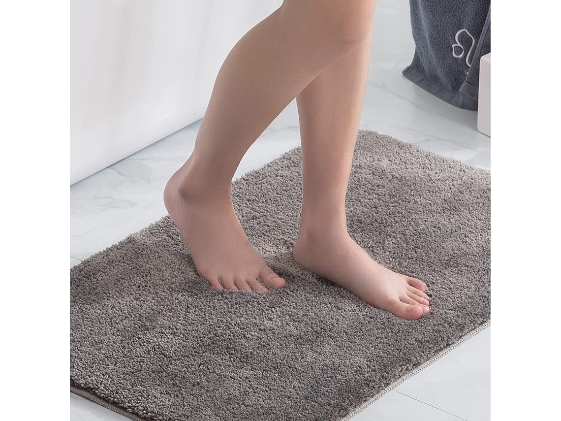 Tapete de Banho Nova Line, microfibra, 60x90cm, cinza