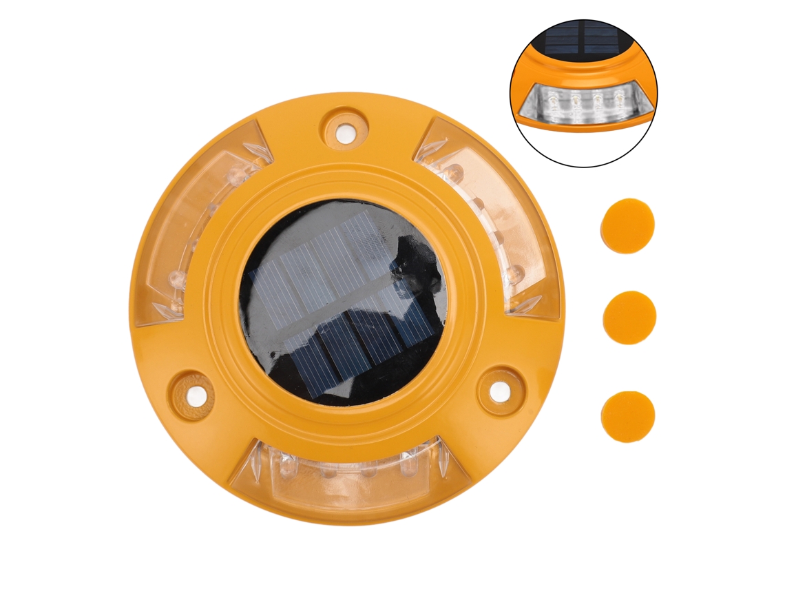 Lanterna Solar de Acostamento LED IP68 Alumínio 6V 1.8W Branca para Estrada Doca | S/MARCA
