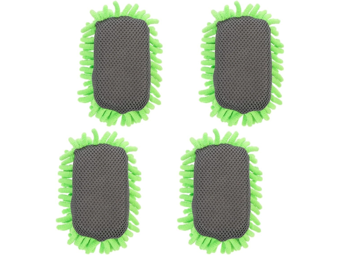 Conjunto de 4 Apagadores de Microfibra e Chenille para Quadro Branco e Preto Compacto, para Escritório CHABERLU