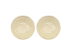 Moedas Comemorativas Prata Folheado Ouro Decoração Aniversário Lembranças Turísticas