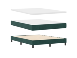 Conjunto 1 Cama Box Vidaxl Verde Veludo (200 X 140 Cm)