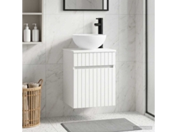 Vidaxl Vanidade De Pia De Parede Branco 39 X 41 X 64,5 Cm