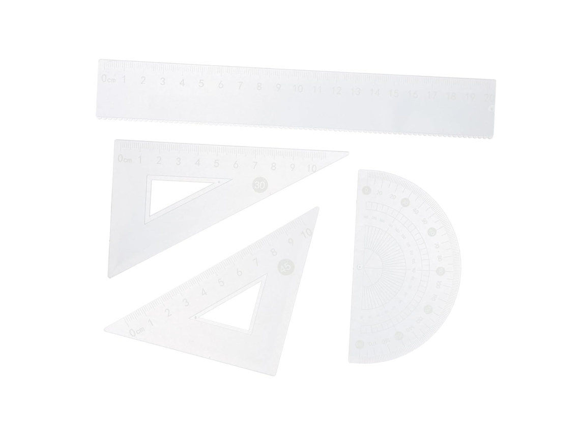 Conjunto De Ferramentas Matemáticas Homoyoyo Em Plástico Transparente,