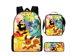 Conjunto De Mochila Infantil De Três Peças Com Estampa De Fada: Mochila + Mochila De Viagem Diagonal + Estojo, Modelo 23