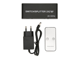Comutador Mali de Interface Hd 2 Entradas 2 Saídas 4k