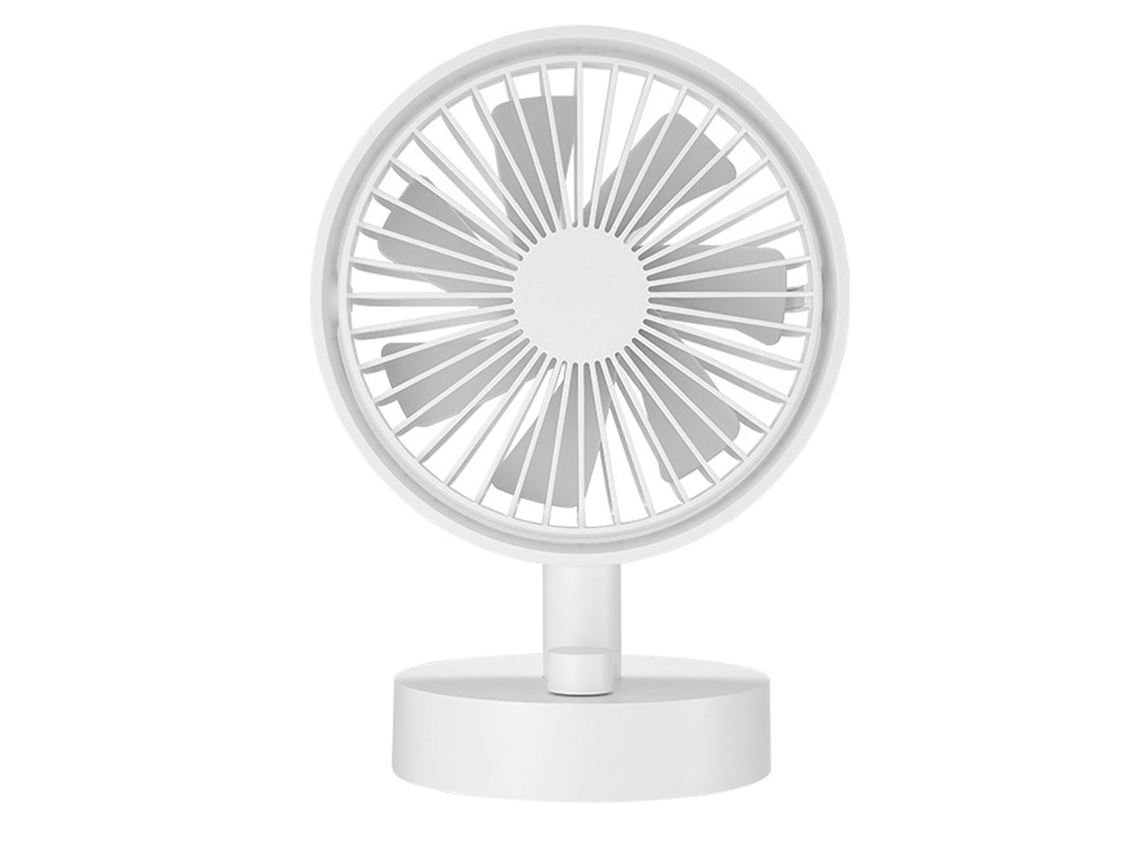 Ventilador de Mesa Portátil Silencioso Vento Forte Branco