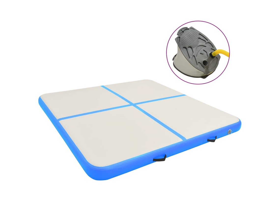 Colchão de ginástica VIDAXL Azul PVC ( 200x200x15 cm )