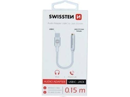 Cabo USB SWISSTEN To Mini-Jack 15Cm (USB-C) Branco