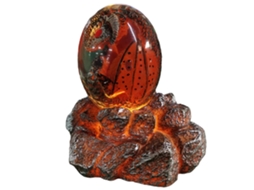 Ovo De Dragão Lava Cristal Ornament Com Base De Resina