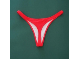 Calcinha fio dental feminina e infantil para banho, modelo 2026, confeccionada em poliéster, elastano e nylon.