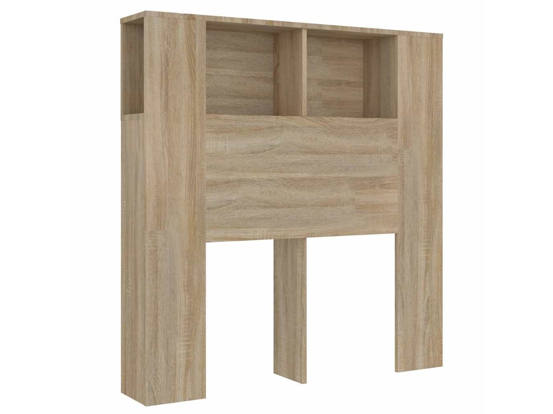 Headboard Cabinet, Headboard Cabinets Vidaxl Marrom Madeira Processada (100 Cm)