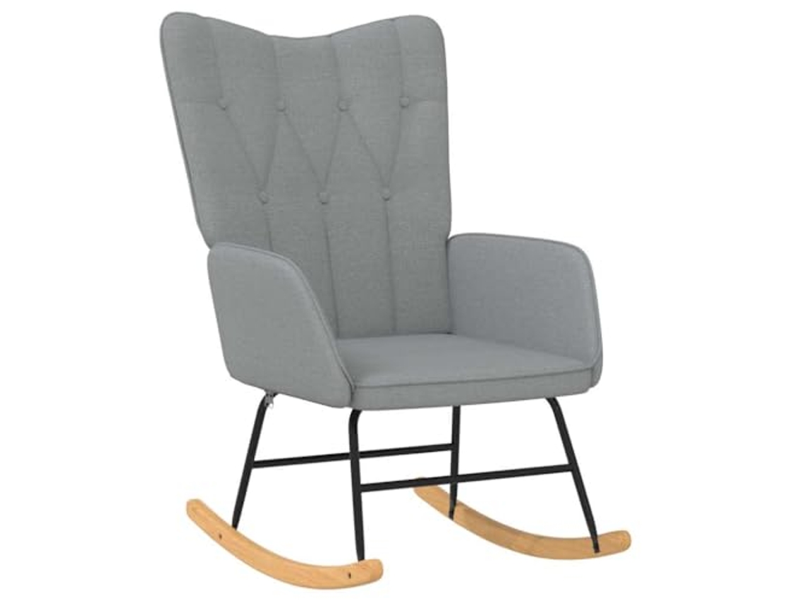 Rocking Chair, Rocking Chairs Vidaxl Cinzeto Tecido