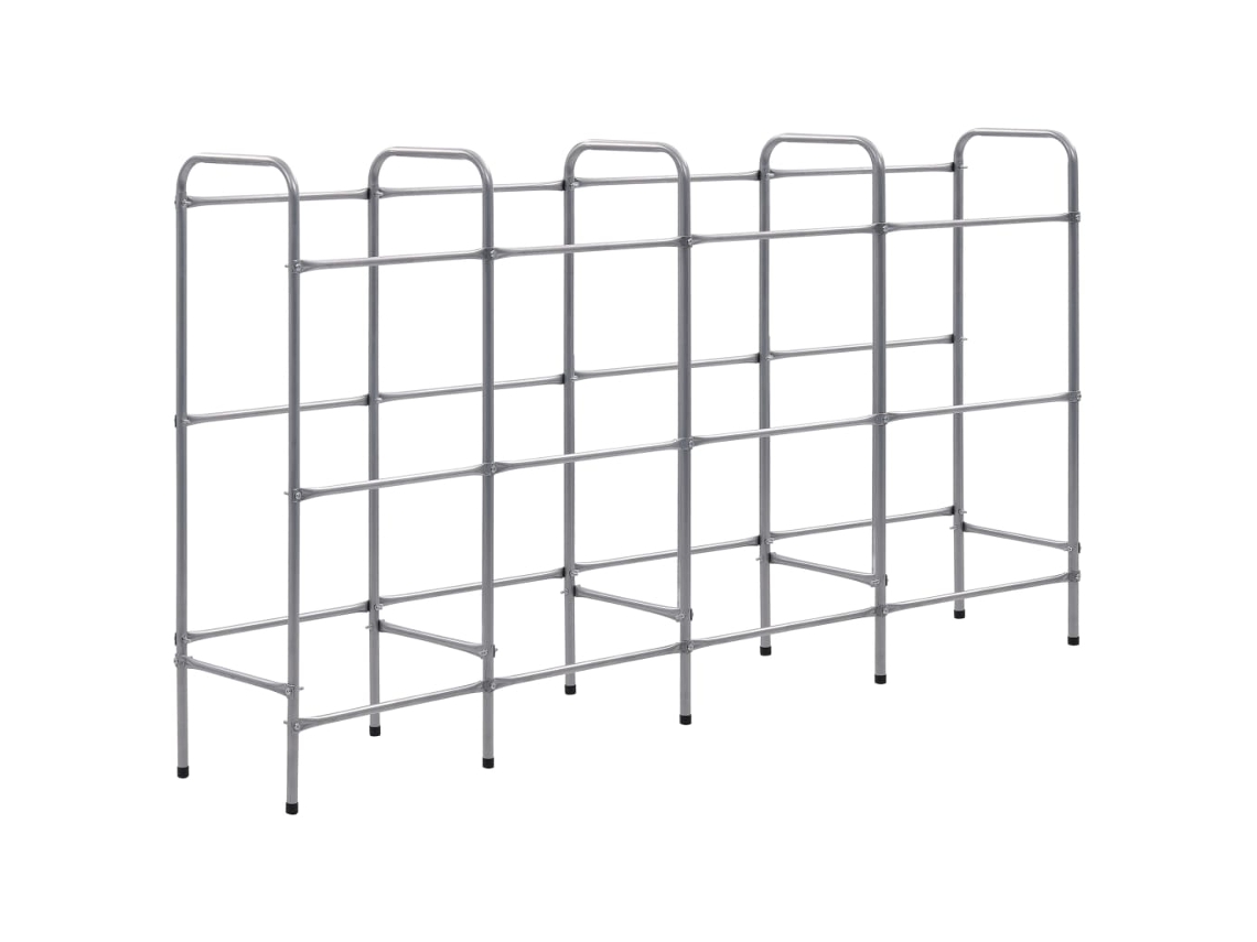 Conjunto 1 Storage Shelf, Storage Shelves Vidaxl Prateado Aço (190 X 33 X 116 Cm)