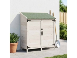 Vidaxl Galpão De Jardim Com Telhado Branco 106,5 X 56 X 113,5 Cm
