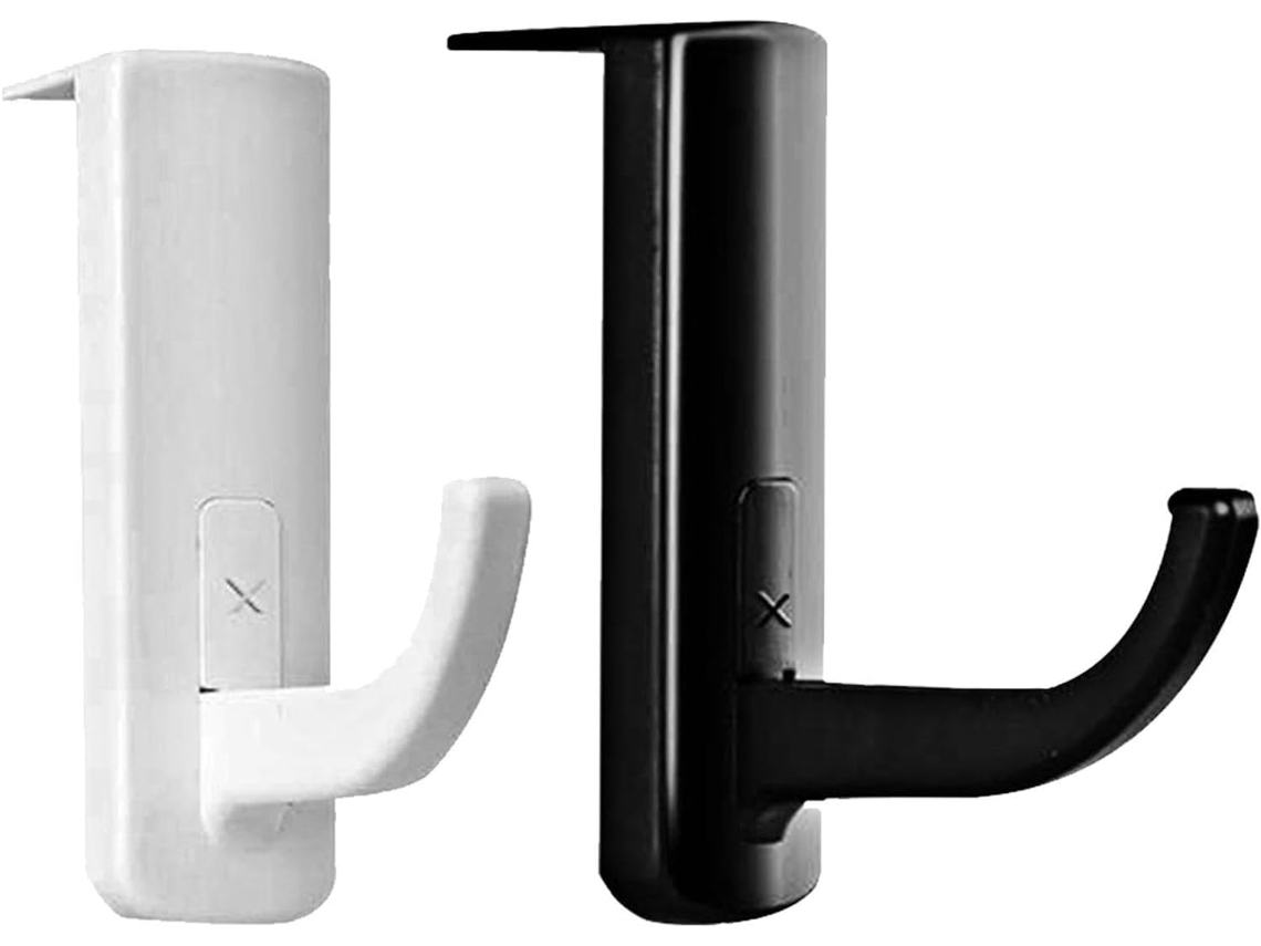 Canight Suporte Para Casque De Áudio Protegido E Organizado 2pcs Adesivo De Plástico Noir E Branco Crochê