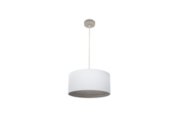 Pingente Tatiana 1Xe27 Níquel/Madeira Branca Cinza Regx40X40 Cm FABRILAMP