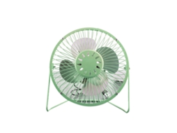 Mini Ventilador Usb Metal Pequeno 4 Polegadas Verde