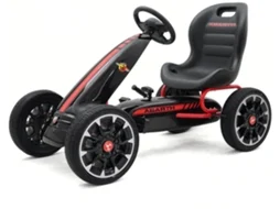 Go Kart De Pedales Para Crianças Abarth - 3 A 7 Anos - Rodas Eva - Preto