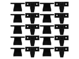 Jojofuny Conjunto Com 10-batentes De Gaveta Em Plástico Preto, Montagem Fácil E Precisa, Ideal Para Cômodas E Armários