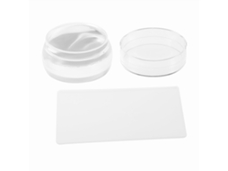 Ferramentas De Estampador De Silicone Para Arte De Unhas Com Scraper Garrafa Transparente Mate Profissional E Bonita