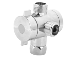 Válvula Desviadora 3 Vias G1/2 Com Suporte Para Chuveiro Tipo 2