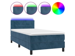 Box Spring Bed, Box Spring Beds Vidaxl Azul Veludo (80 X 200 Cm)