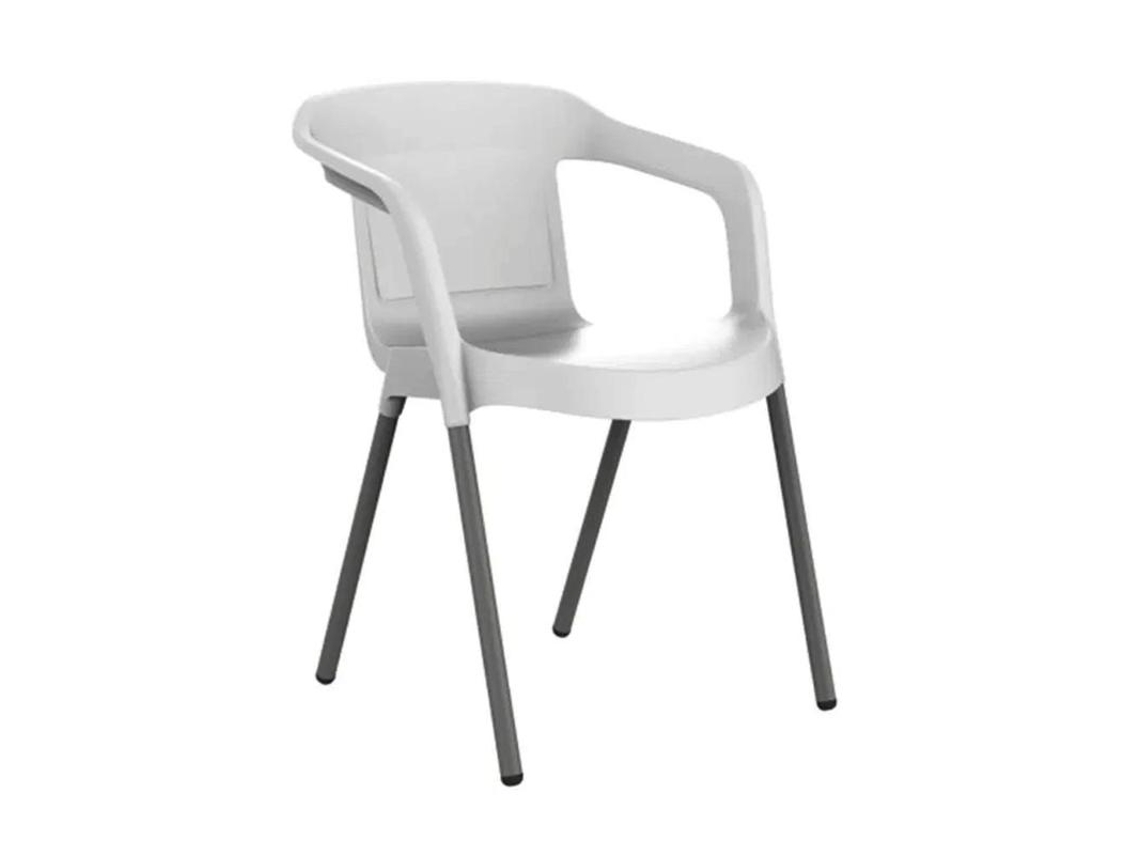 Poltrona Malta White Resol com encosto alto