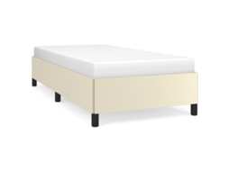 Bed Frame, Bed Frames Vidaxl Creme Couro Artificial (90 X 190 Cm)