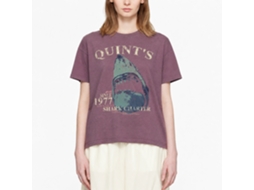 Rockinstone Jaws Movie Quints Charter Heather Vintage Maroon Adult T-shirt Size:xl
