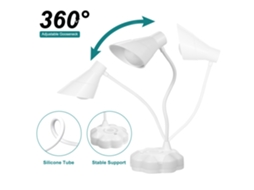 Lâmpada de Mesa Led Usb 2.8w Ajustável com Sensor Táctil, Portátil, Cuidado com os Olhos | S/MARCA