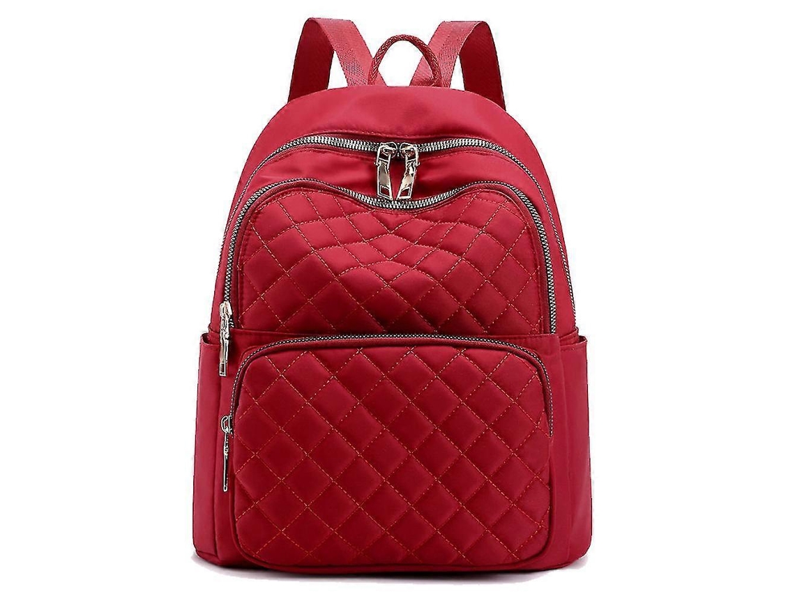 Mochila Feminina, Mochila De Estudante Da Moda, Bolsa Escolar De Viagem Com Linha De Bordado Ling Treliça Olysi Shop