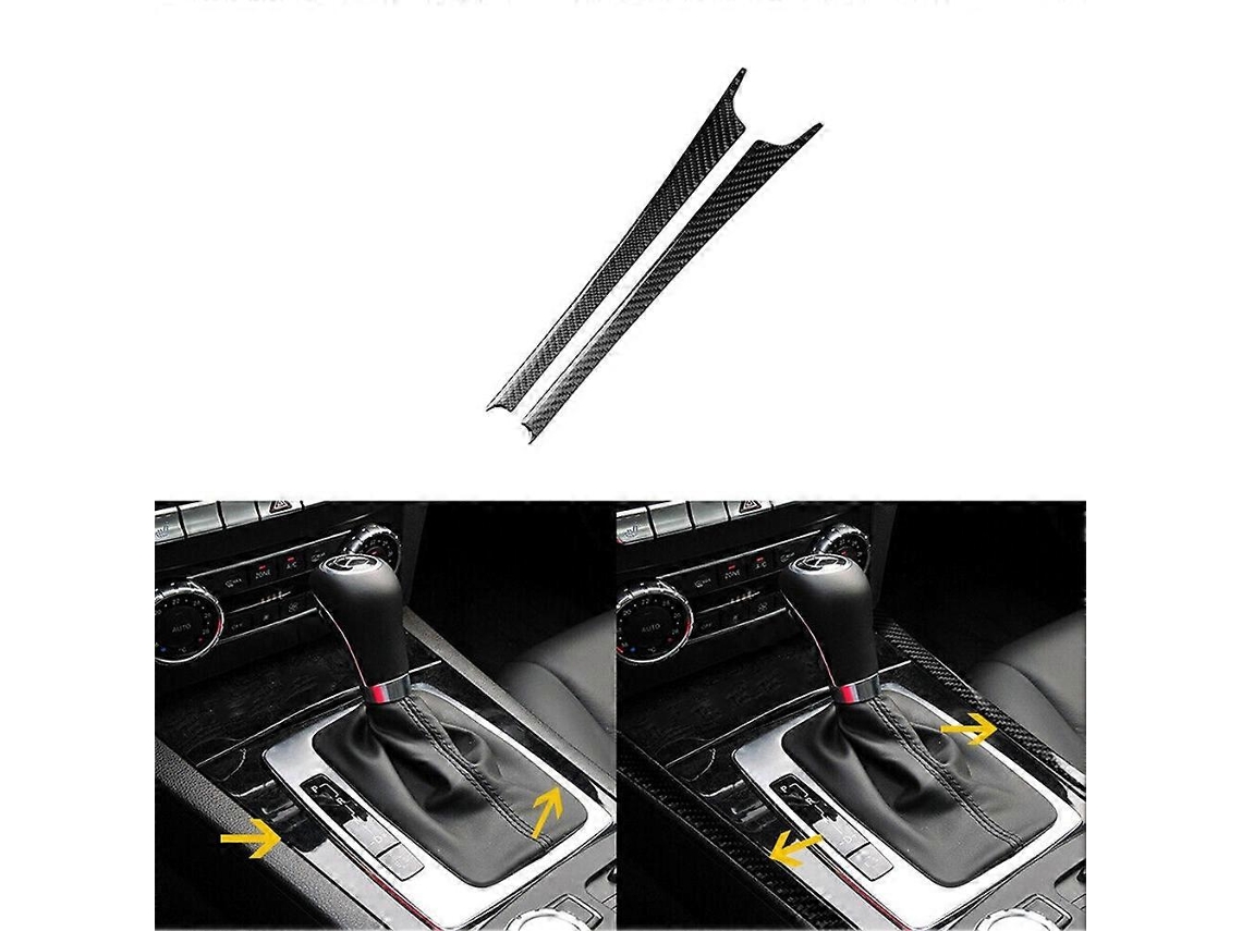 Conjunto De 2 Peças De Acabamento Lateral Da Consola Em Fibra De Carbono Para Mercedes-benz Classe C W204 07-10
