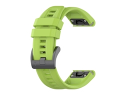 Pulseira De Relógio Lurelia Para Garmin Fenix ​​​​​​7x/7x Solar/6x 26 Mm Em Silicone De Substituição Com Libertação Rápida Verde Limão