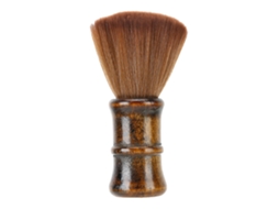 Escova de cabeleireiro macia para remover cabelos quebrados do rosto.