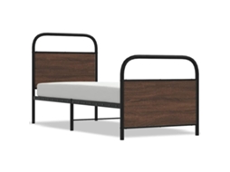 Bed Frame, Bed Frames Vidaxl Marrom Madeira Processada (75 X 190 Cm)