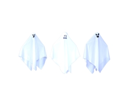 Decorações Exteriores de Halloween Fantasma Branco de 3 Blocos Quintal de Gramado Fora Da Decoração Da Casa Assombrada