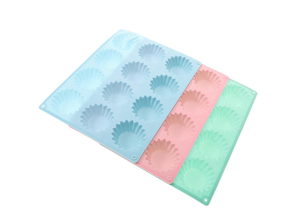 Formas de silicone reutilizáveis ​​para muffins Pudim E (3 unidades)