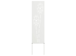 Conjunto 1 Tela De Jardim Vidaxl Branco Aço (32 X 140 Cm)