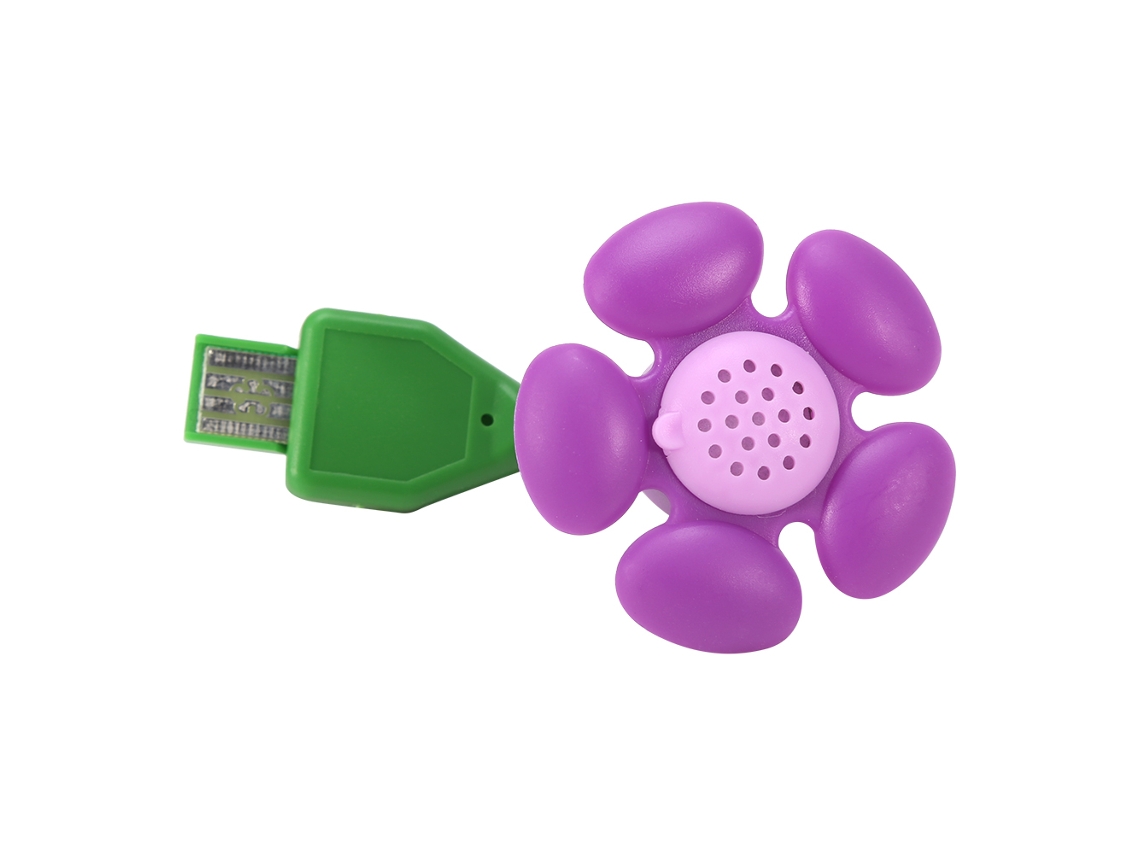 Laxiscreed Difusor De Aromas Com Forma De Flor, Usb E Umidificador De Ar, Cor Roxa
