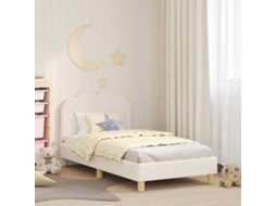 Vidaxl Estrutura De Cama Infantil Com Cabeceira Creme 80 X 160 Cm