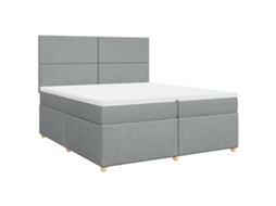 Box Spring Bed, Box Spring Beds Vidaxl Cinzeto Tecido (200 X 200 Cm)