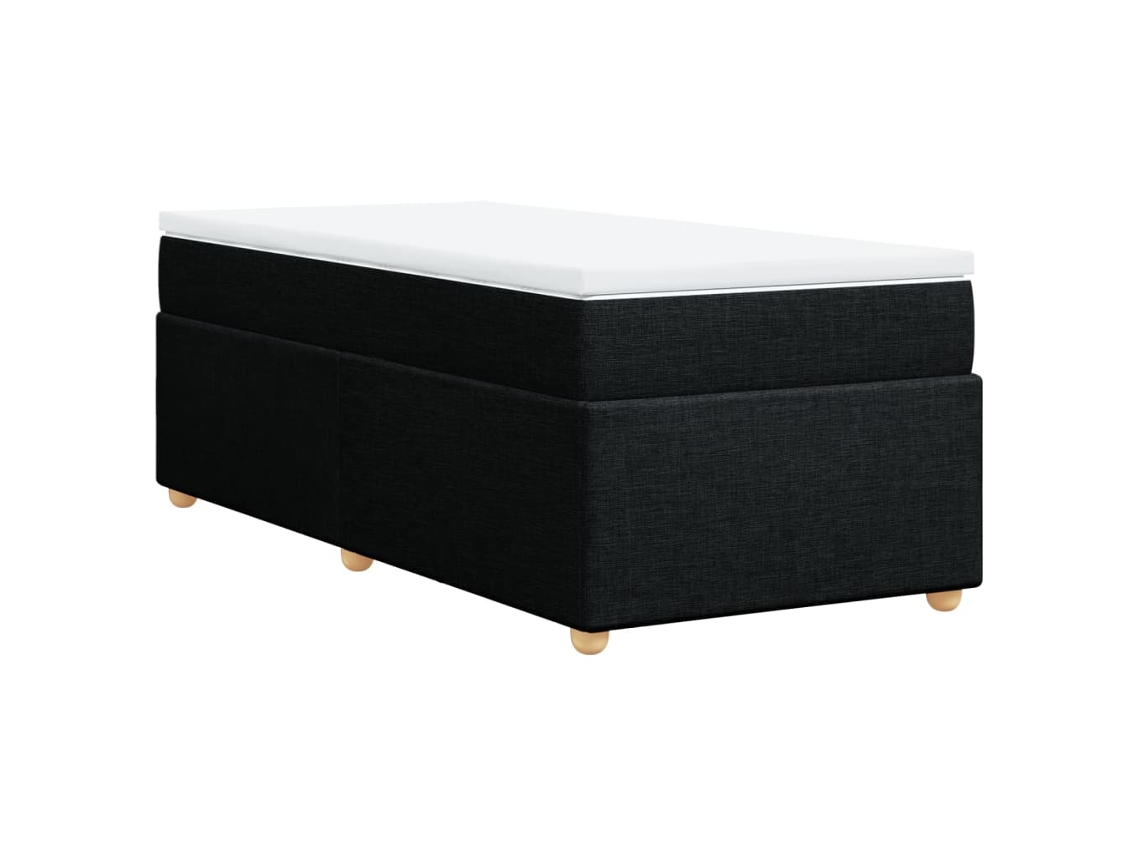 Cama com Molas/colchão 100x200 Cm Tecido Preto MAISON EXCLUSIVE
