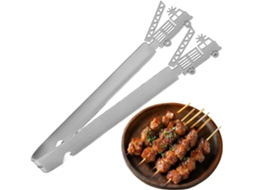 Pinça Para Churrasco De 29cm – Utensílio Cozinha Com Estampa Caminhão Bombeiros, Acessório Para Churrasco Próprio Lava