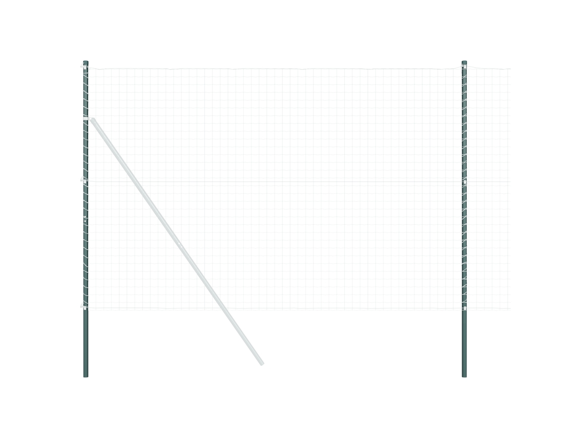 Conjunto 2 Poste De Cerca Vidaxl Verde Aço (200 Cm)