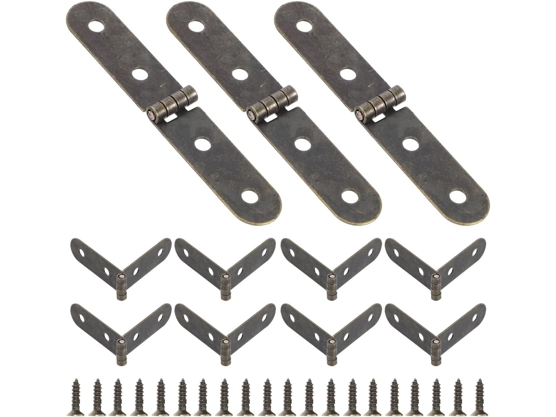 Dobradiças De Ferro Dourado Com Visual Vintage Para Gavetas E